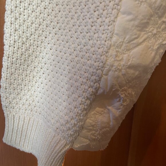 Pol Quilting Patch Cable Knit Jacket Womens Sz M New with Tags - Picture 6 of 10